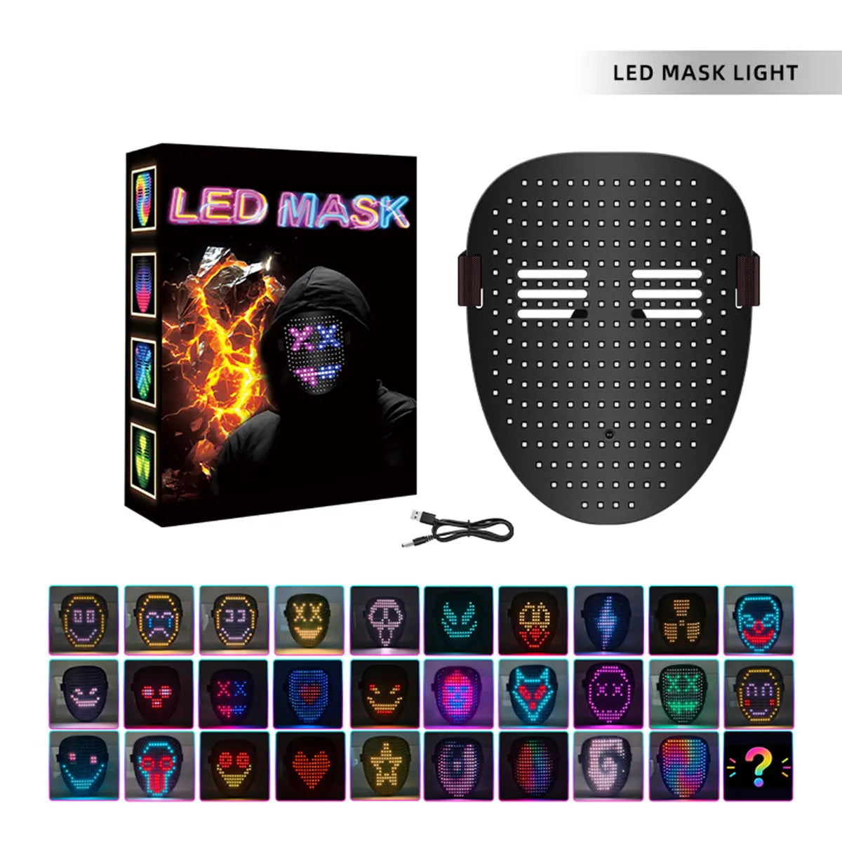 Masque LED à Visages Changeants – Détection de Gestes – vue 7