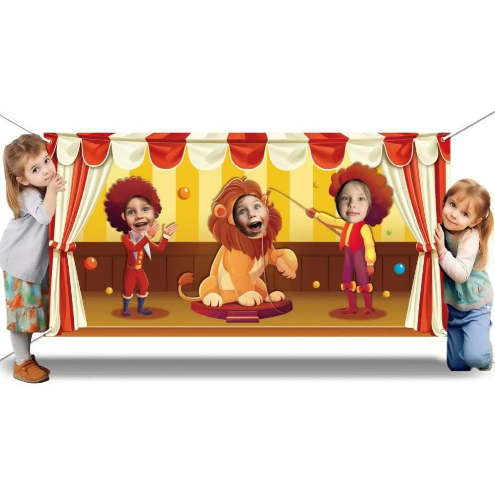 Toile de fond animaux cirque Carnaval – vue 2