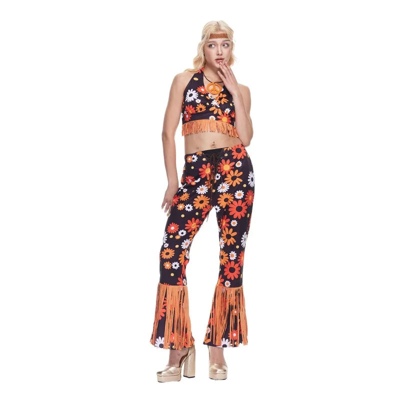 Déguisement Hippie Flower Power Femme – vue 2
