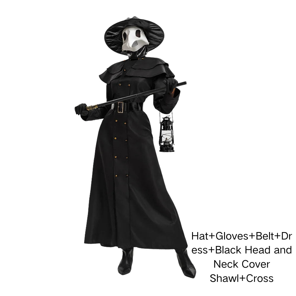 Robe Médecin de la Peste Femme – Ensemble Steampunk – vue 7