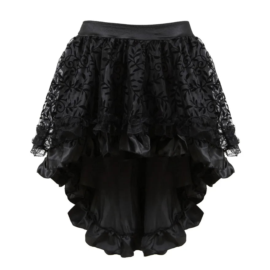 Déguisement Pirate Steampunk Femme 3 Pièces – Corset, Blouse et Jupe – vue 7