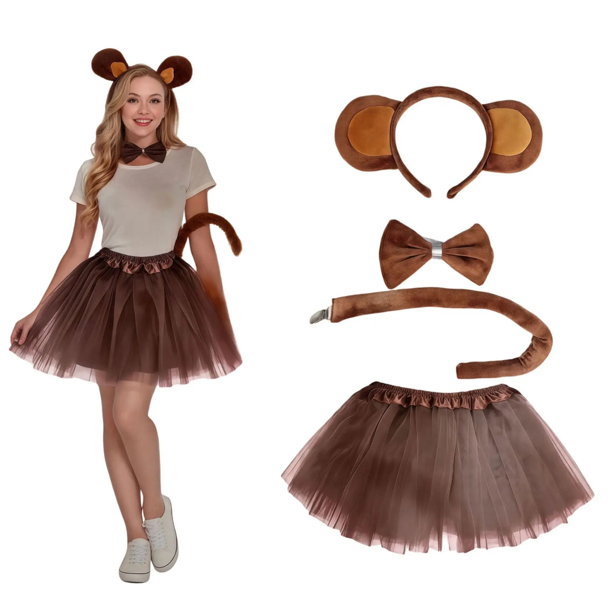 Kit Renne – Serre-Tête, Nœud, Queue et Tutu – vue 3