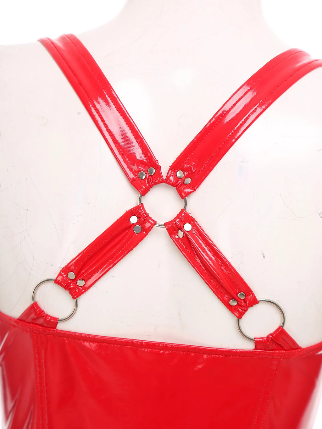 Robe Moulante Effet Cuir Mouillé Gothique Sexy – vue 5