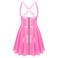 Robe Moulante Effet Cuir Mouillé Gothique Sexy – vue 10