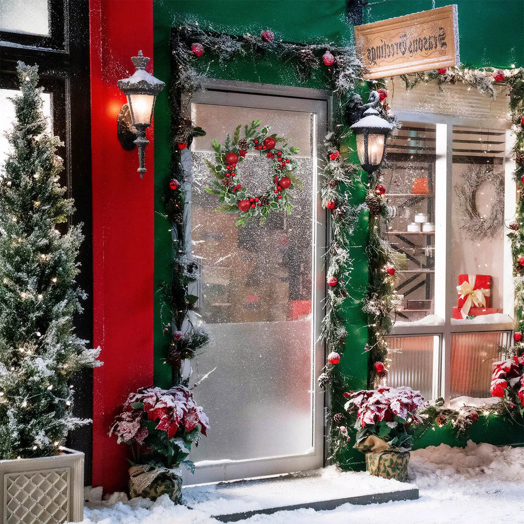 Couronne de Noël en paille tressée – vue 3