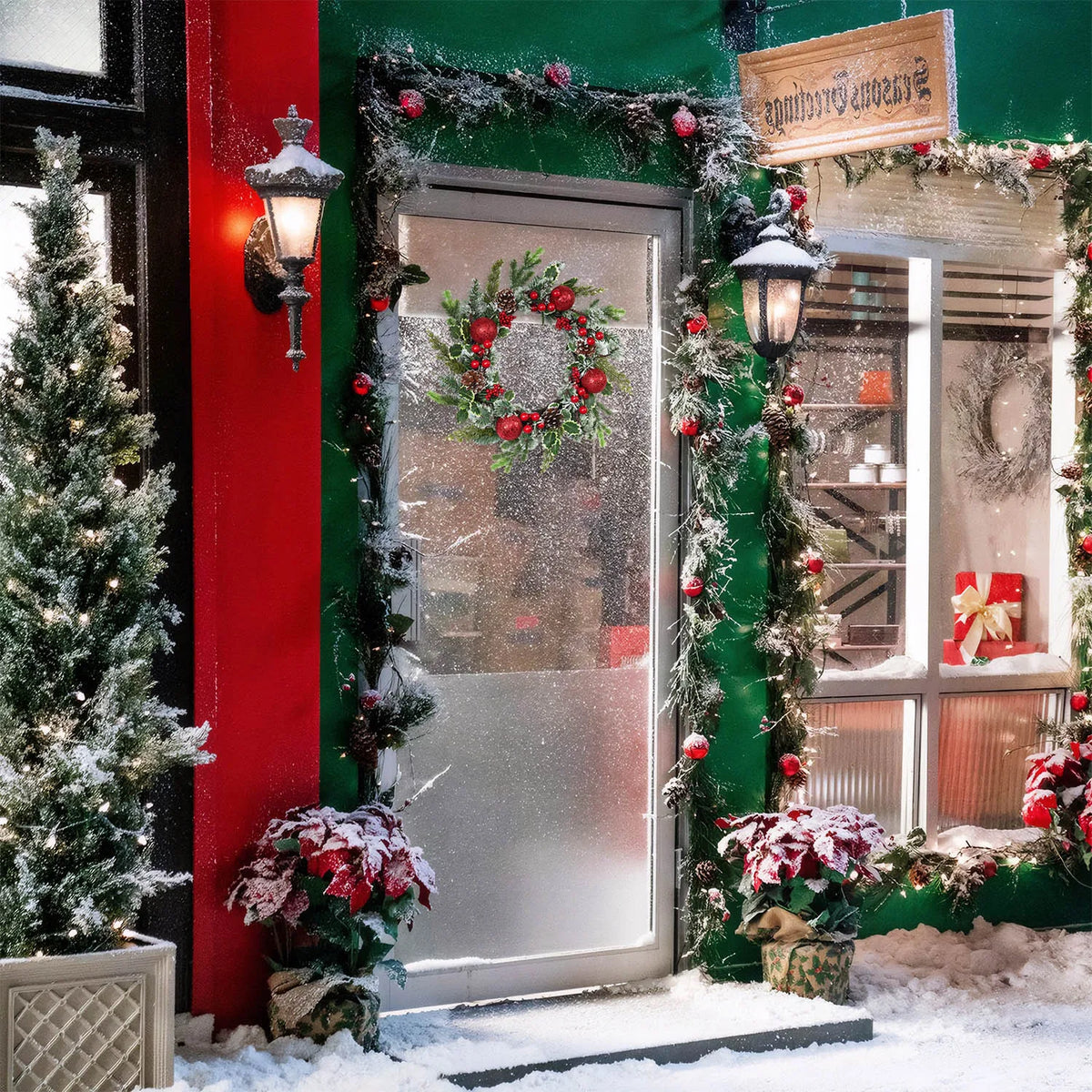Couronne de Noël en paille tressée – vue 3
