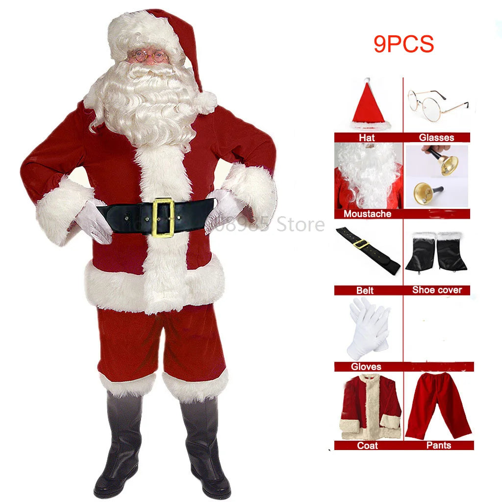 Costume de Père Noël Complet Adulte avec Bonnet – vue 9