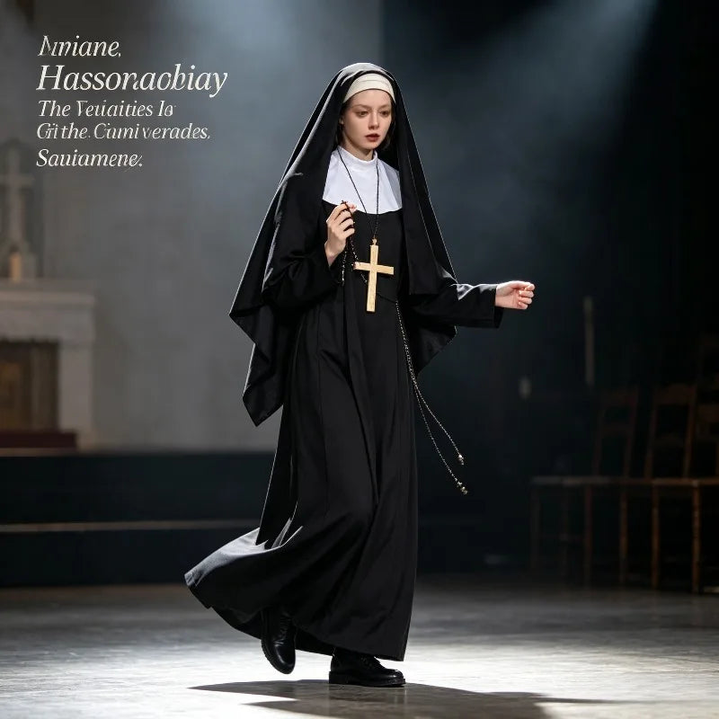 Robe Longue de Nonne Noire – vue 4
