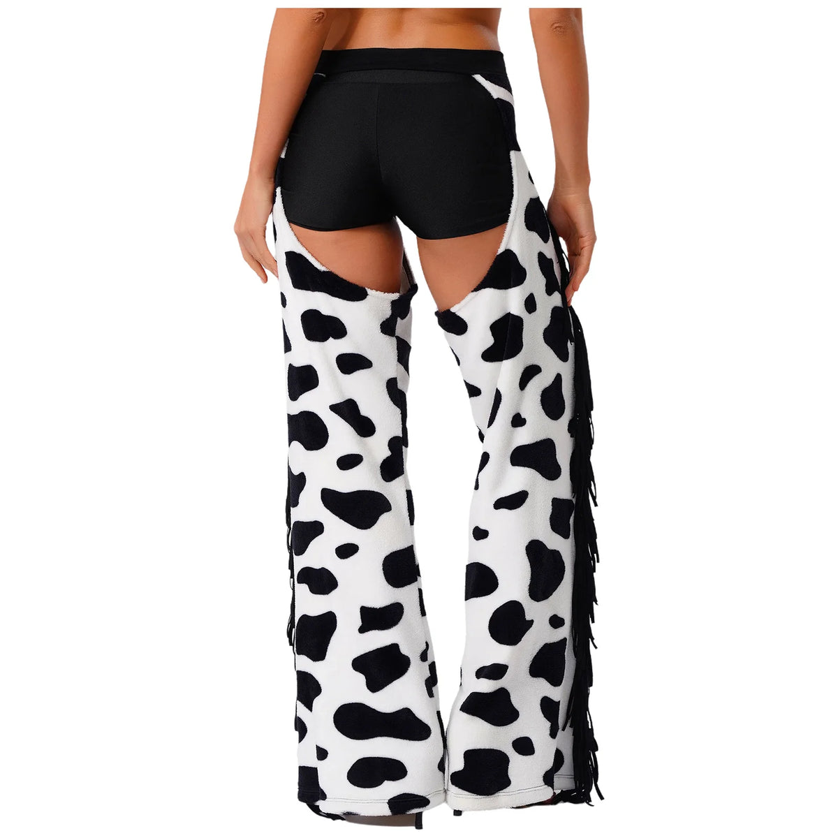 Pantalon Cow-Girl Imprimé Vache à Franges – vue 4