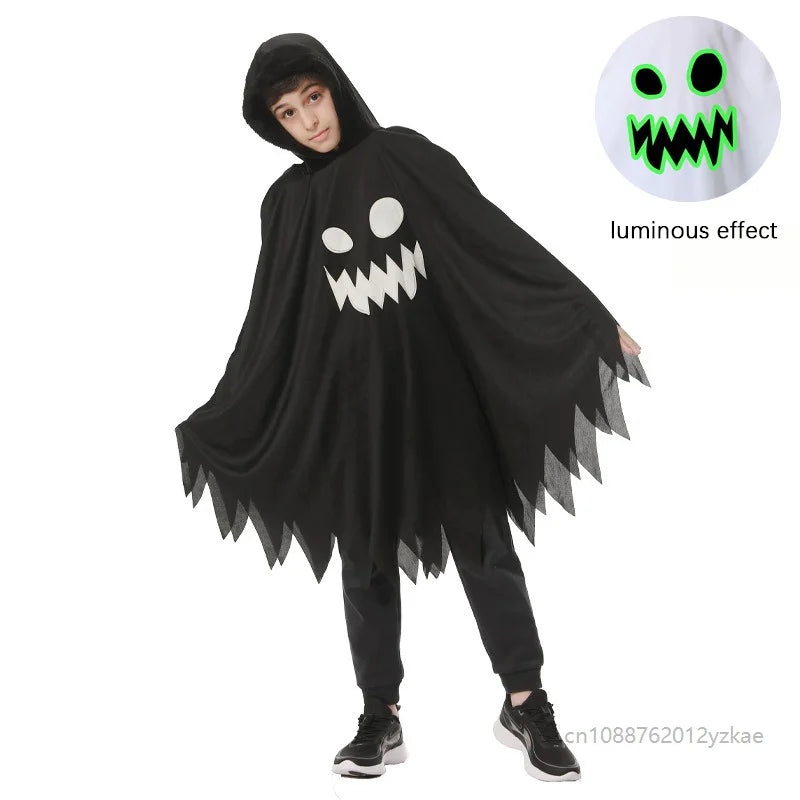 Cape Fantôme Enfant Phosphorescente – Noire ou Blanche – vue 5