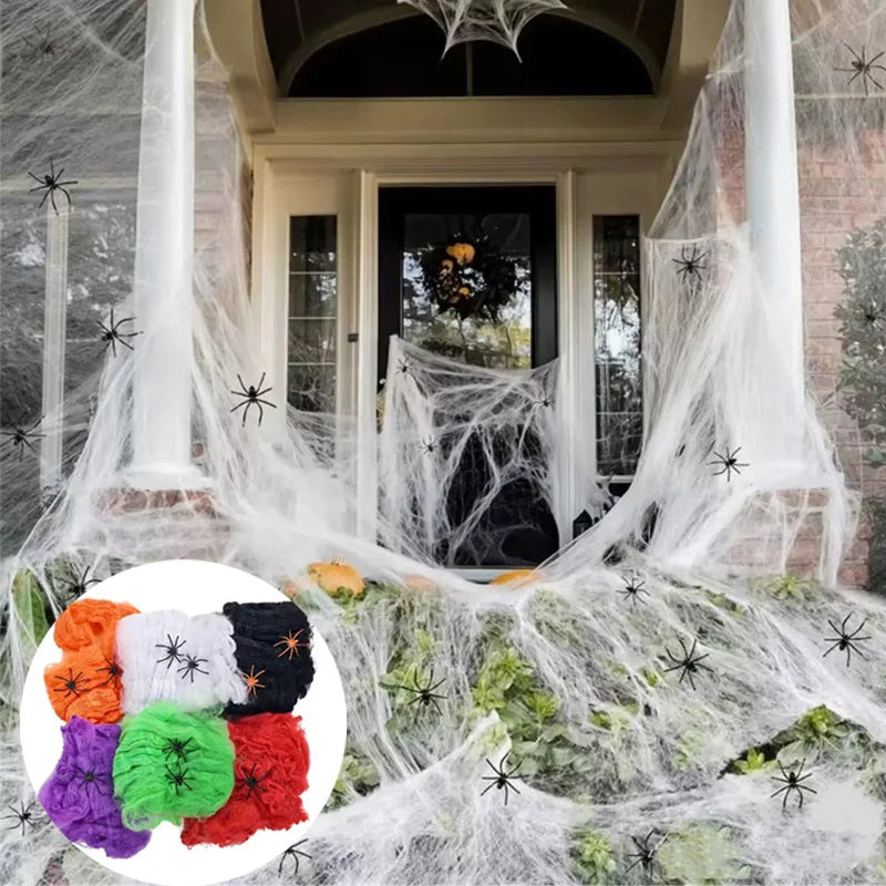 Toile d'araignée phosphorescente Halloween - Panoplia