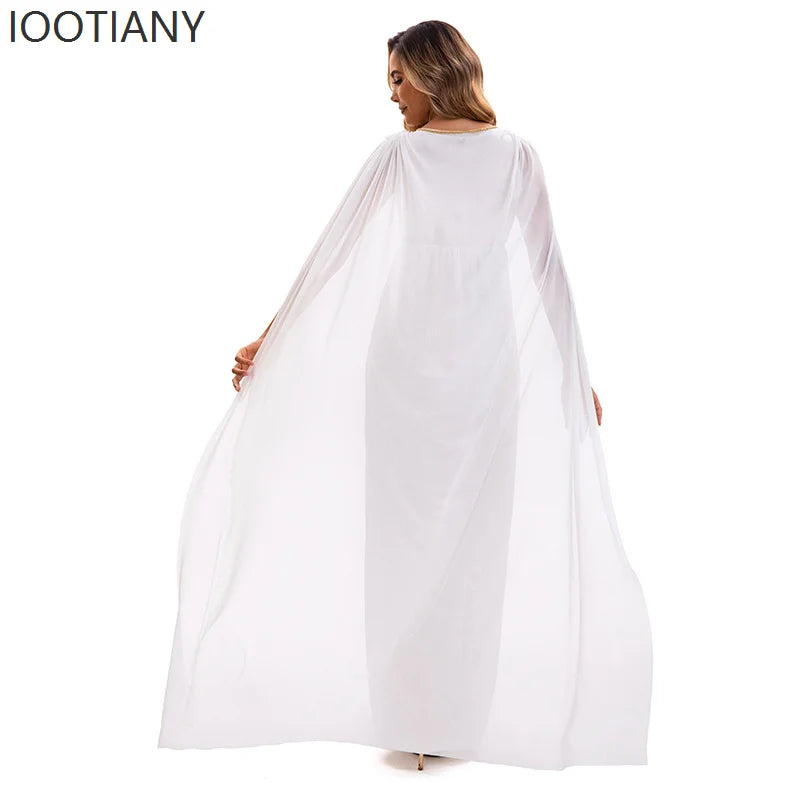 Robe de Déesse Grecque Blanche Sexy – vue 2