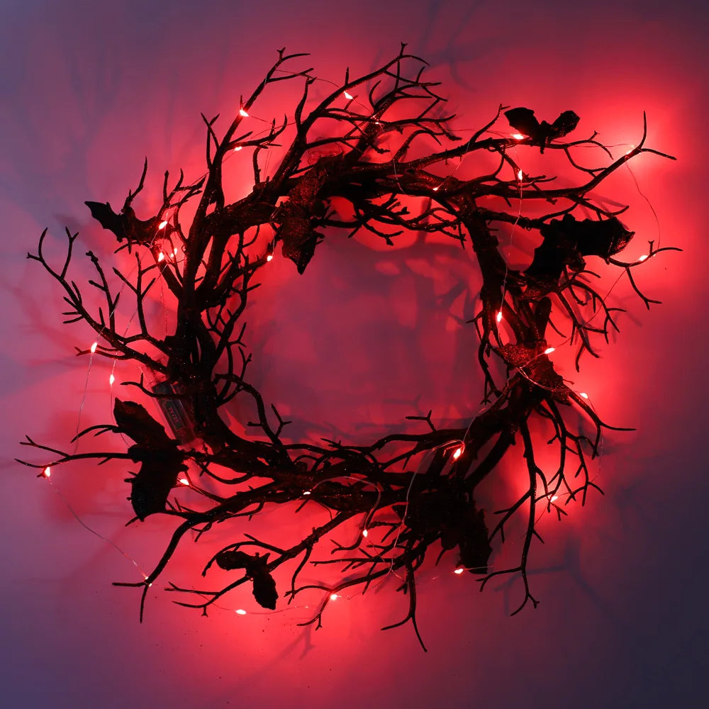 Couronne décorative LED Halloween – vue 3