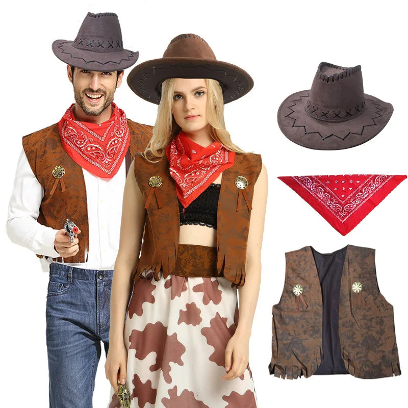 Kit Duo Déguisement Cowboy et Cowgirl