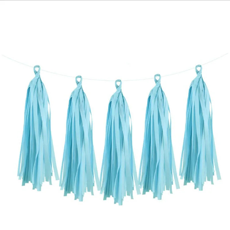 Guirlande Rideau Pompons Papier de Soie Décoration Fête – vue 17