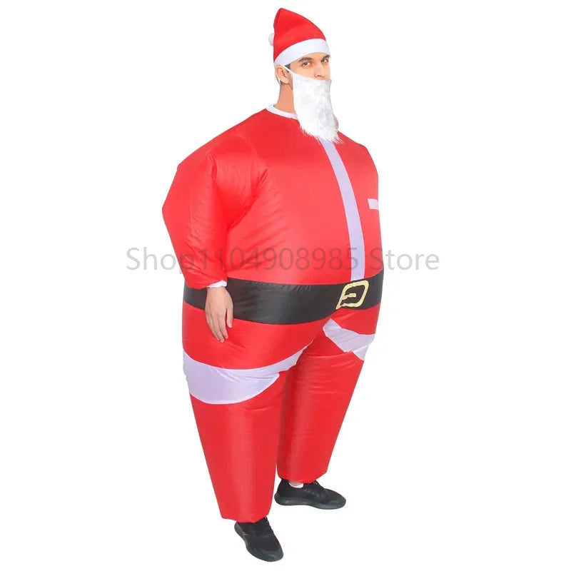 Déguisement gonflable Père Noël adulte (155-190 cm) – vue 3