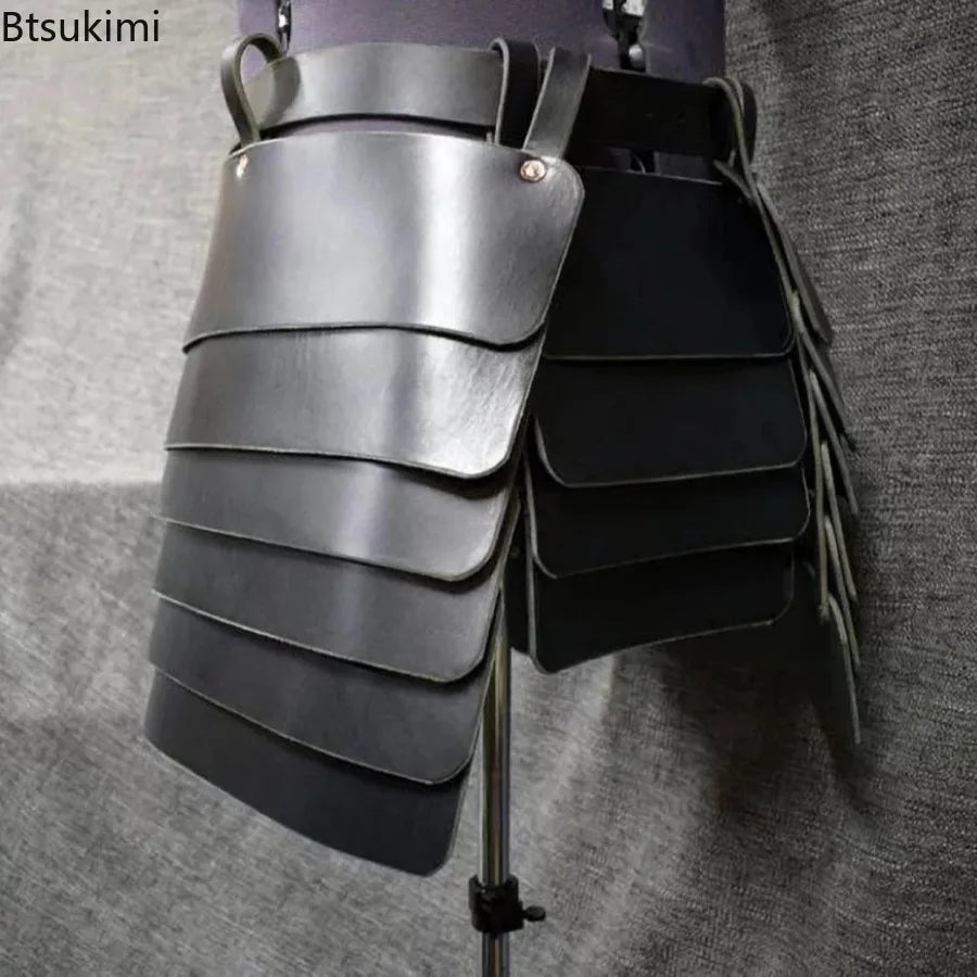 Jupe d'Armure Viking en Simili-Cuir – Tassettes – vue 2