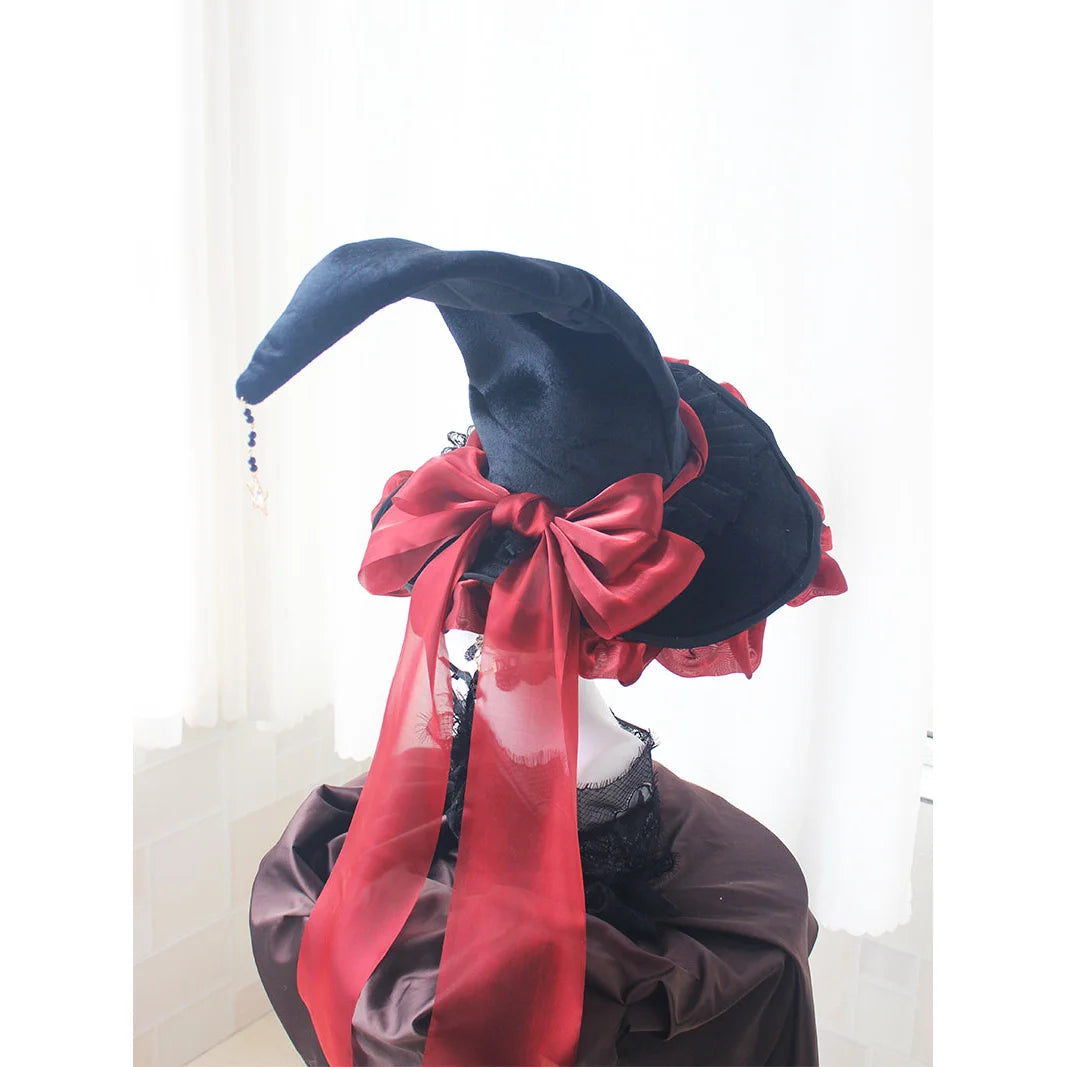 Chapeau de Sorcière Gothique avec Nœud Violet – vue 8