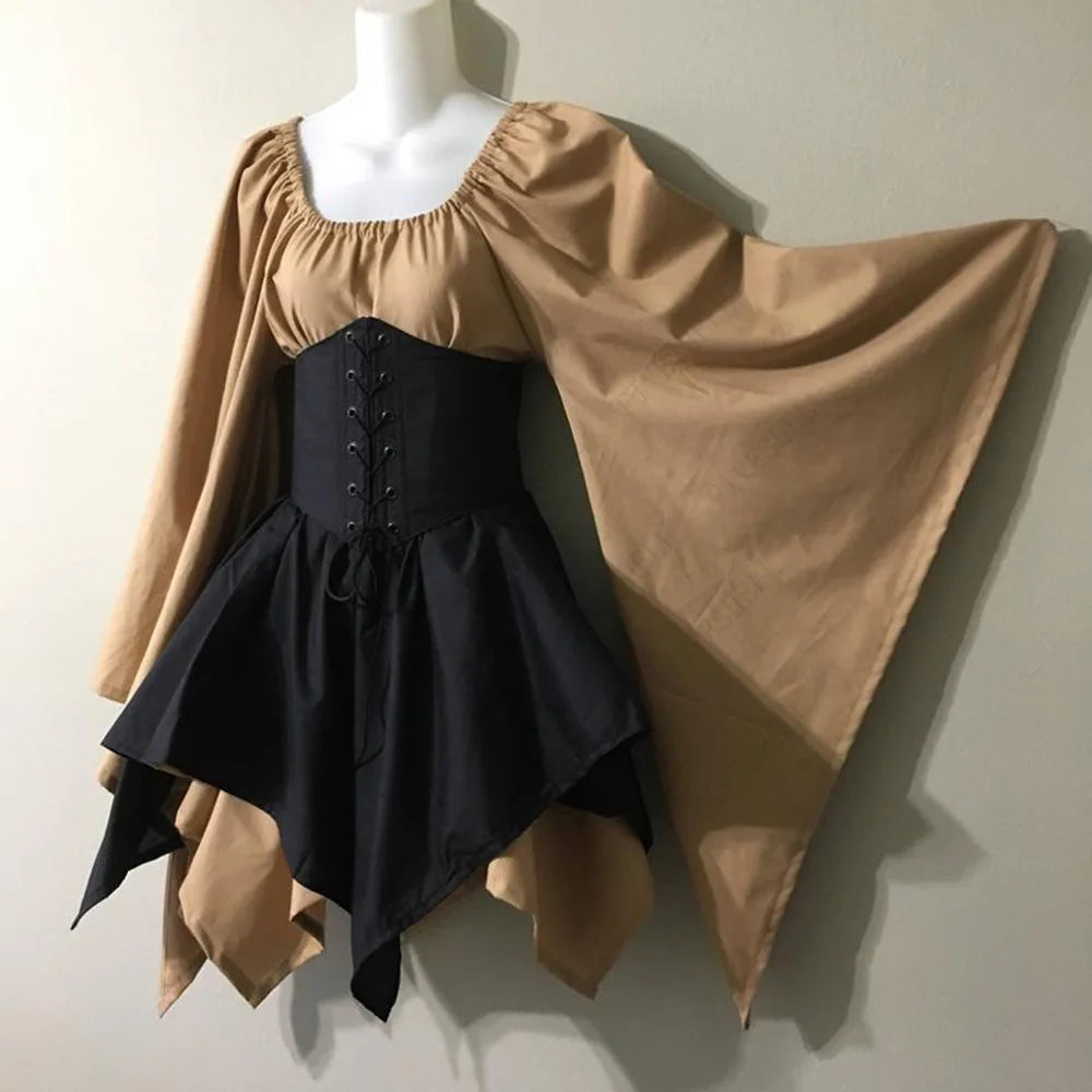 Robe Elfe Médiévale Femme avec Corset – du S au 5XL – vue 4