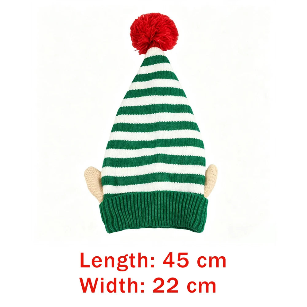 Bonnet de Lutin Tricoté Rayé – 3 Coloris – vue 4