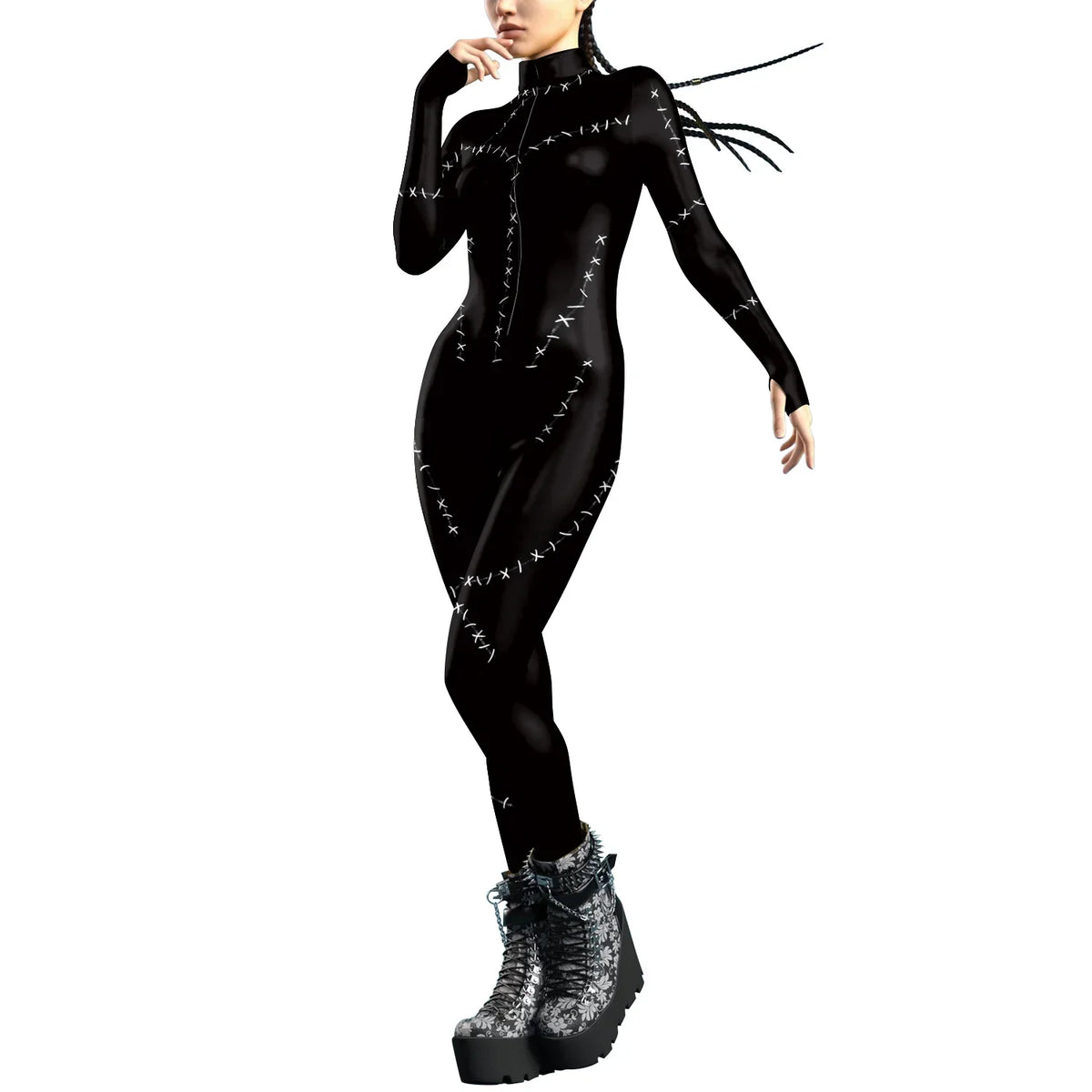 Combinaison Chat Gothique Steampunk Sexy – vue 5