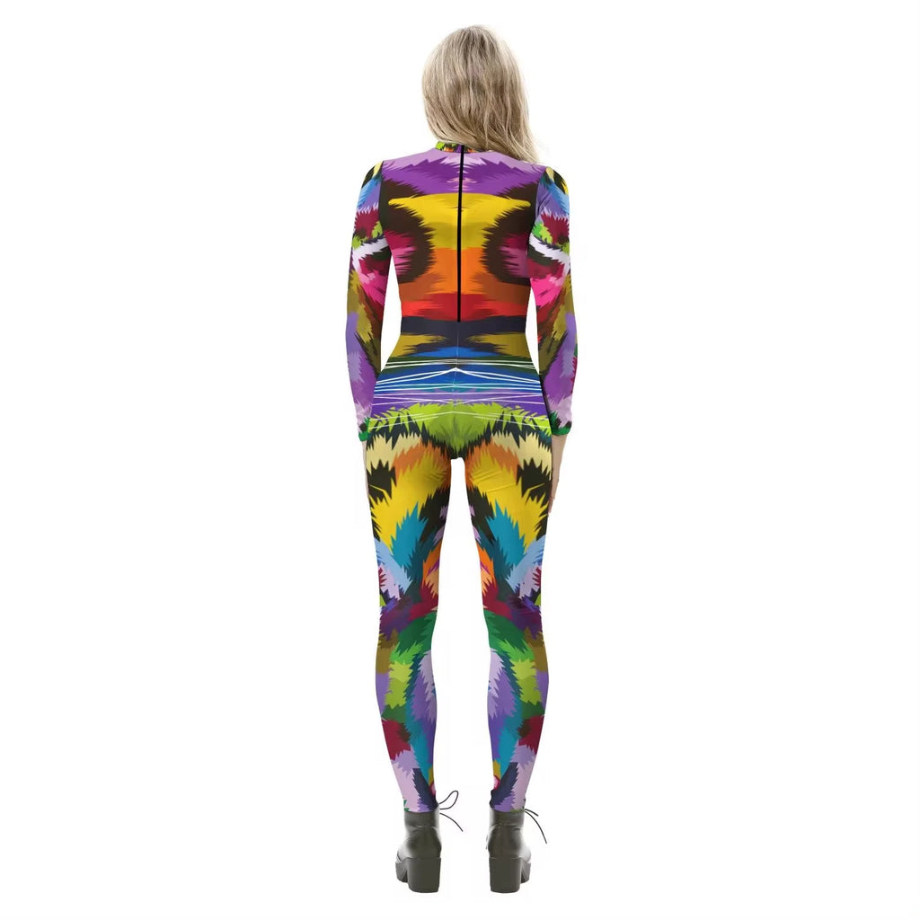 Body Tigre Camouflage Coloré Femme – vue 4