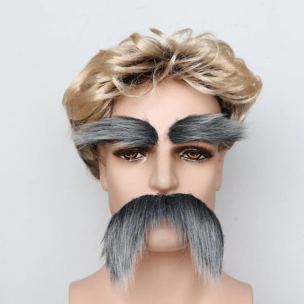 Kit Fausse Moustache et Sourcils Auto-Adhésifs - Déguisement – vue 4