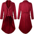 Veste Gothique Steampunk Homme - Costume Médiéval Asymétrique – vue 3