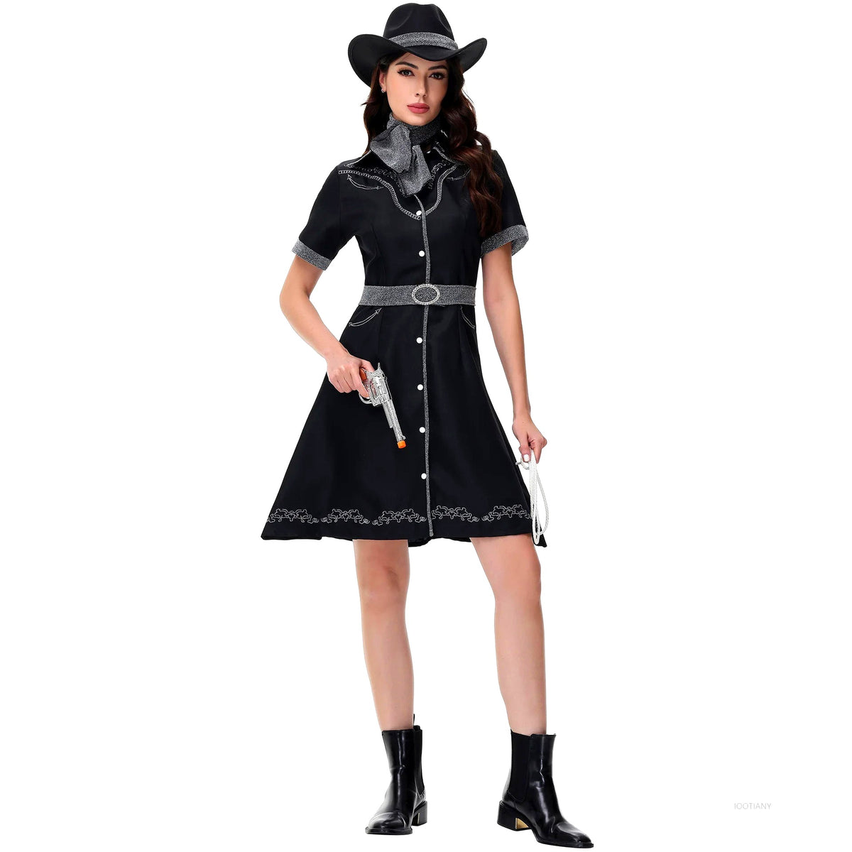 Déguisement Cowgirl Femme – Robe Noire Western