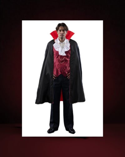 Chemise Vampire avec Gilet et Cape Homme - photo premium Panoplia